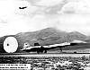 With Lou Schalk flying safety chase in an F-104A, Lockheed test pilot James Eastham brings the first YF-12A in for a successful first flight on August 7, 1963.