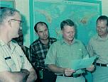 Lt. Col. Blair Davis,   CIA Pilot Jack Weeks,   CIA Pilot Ken Collins,   Col. Slip Slater,   Col. Jim Anderson at Kadena during Black Shield