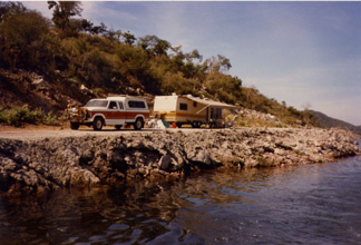 Millie and I camp at Lake Dominquez