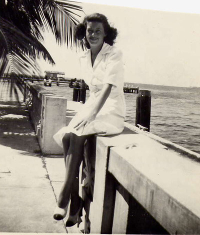 Millie and Hank just after being married in Ft Meyers, FL 1943