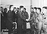 President Kennedy and his Generals visiting the F-100 pilots of Roussell's squadron as they prepare to pay Fidel Castro an aerial visit during the Cuban crisis in 1962