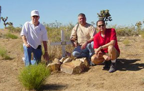 Memorial Day - 2004: T.D. Barnes, Steve Nutt, &  Tim Uhlenbusch honoring and remembering Maj. Carl Cross